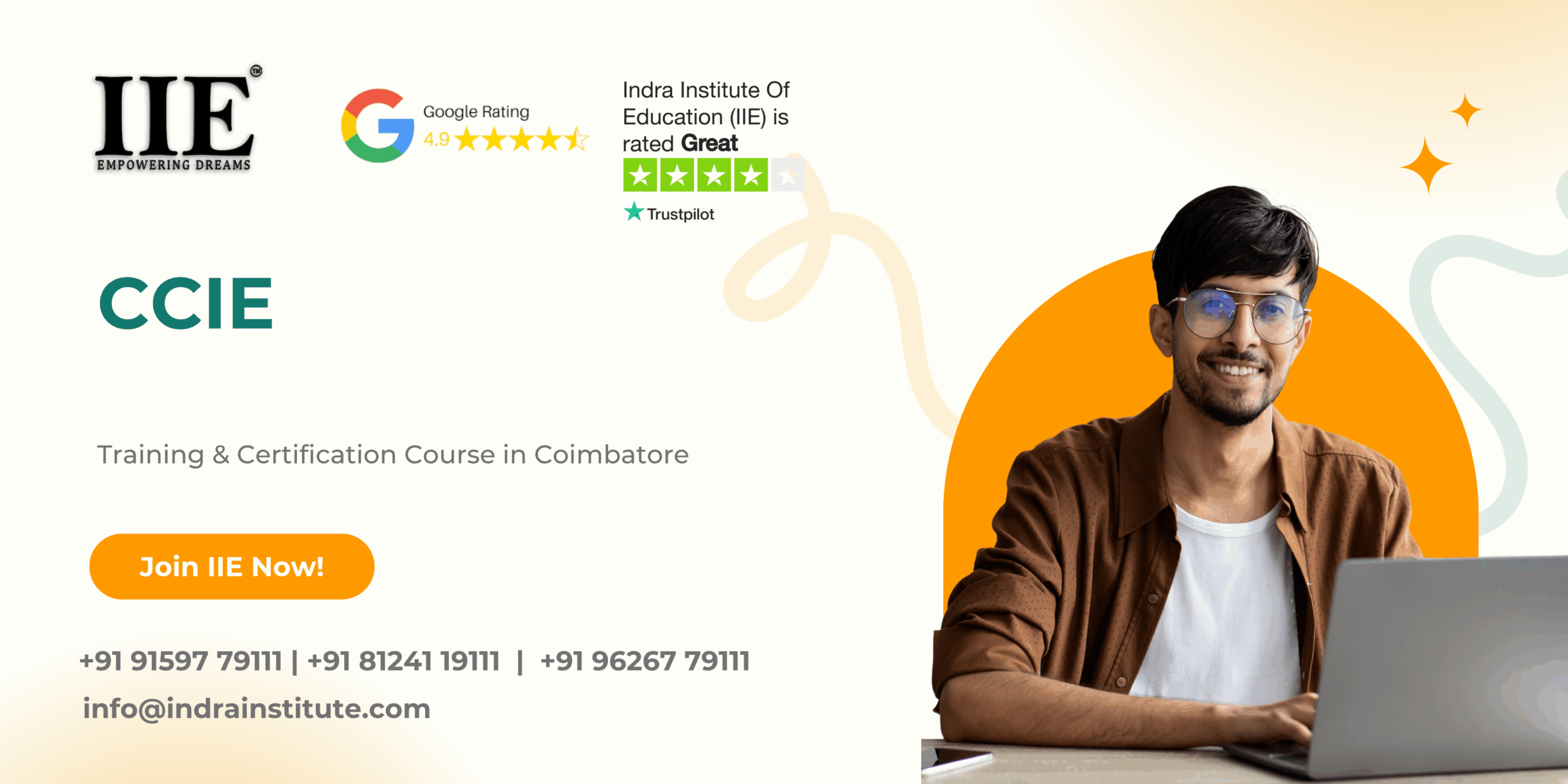 CCIE Training and Certification Course at Indra Institute of Education (IIE) Coimbatore – Empowering IT Networking Careers.