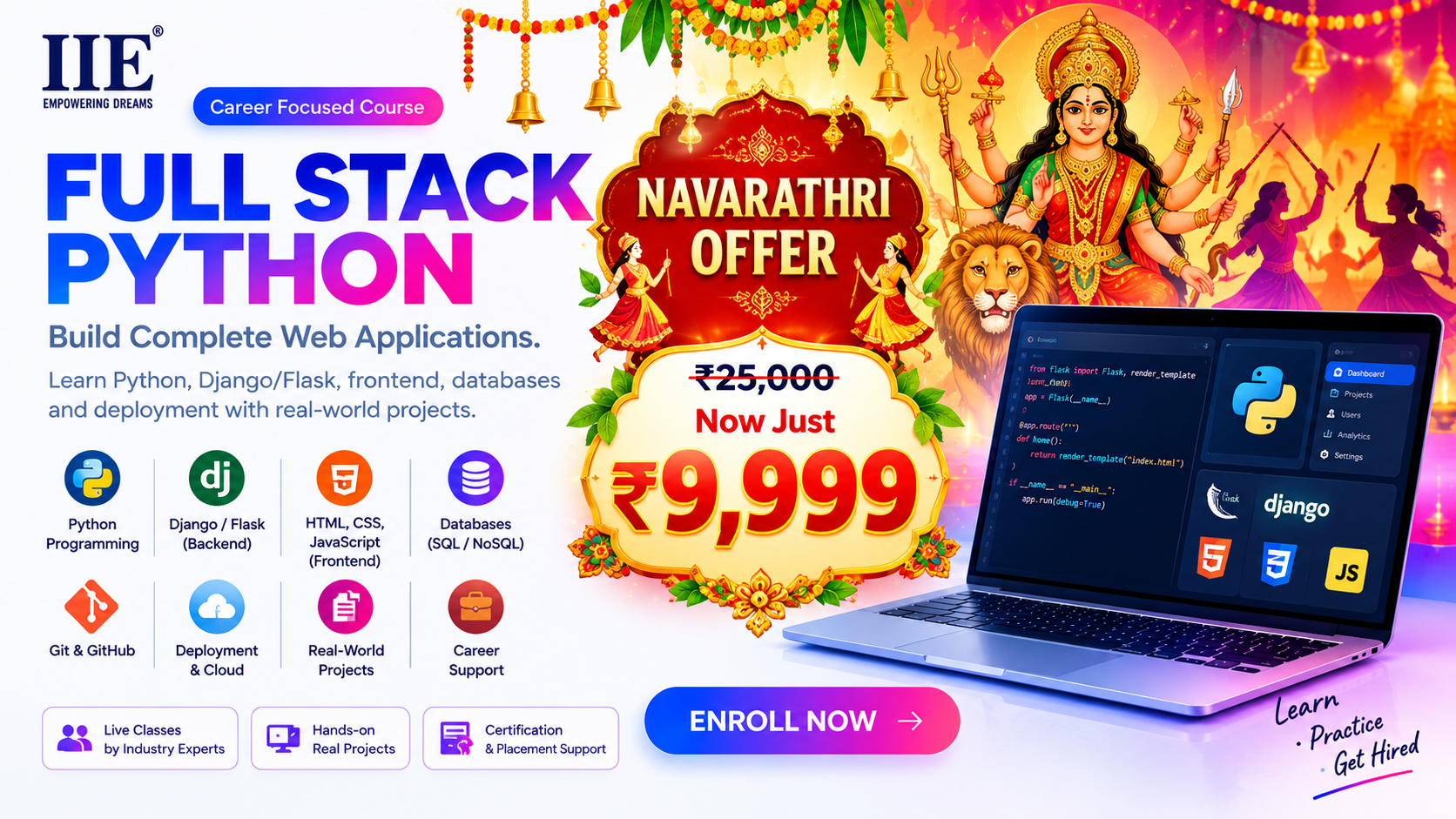 Navarathri Full Stack Python Offer at ₹9,999